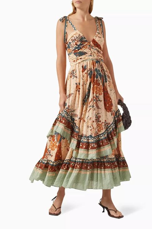 Ulla Johnson Dresses & Skirts - Ulla Johnson Portia Floral Print Midi Dress Boho Cottagecore Costal Summer, Sz 6